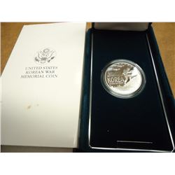 1991-P KOREAN WAR PF SILVER DOLLAR ORIGINAL US MINT PACKAGING