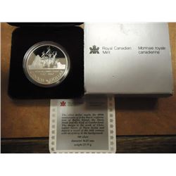 1987 CANADA DAVIS STRAIT SILVER DOLLAR PROOF .3750 OZ. ASW, ORIGINAL ROYAL CANADIAN MINT PACKAGING