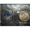 Image 1 : 1972-S  IKE SILVER DOLLAR UNCIRCULATED (BLUE PACK)