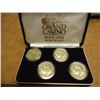Image 2 : SET OF 4 GRAND CASINO COLLECTOR COINS GOLD PLATED SPLIT ROCK LIGHTHOUSE, PIPESTONE NATIONAL MONUMENT