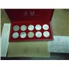 Image 1 : 1969 REPUBLIC OF TUNISIA 10 COIN SILVER PF SET ORIGINAL MINT PACKAGING