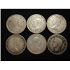 Image 2 : 6 ASSORTED CANADA SILVER 25 CENTS