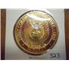 Image 1 : .999 FINE SILVER GOLD PLATED ROUND 1ST COLORADO GOLD RUSH 1858
