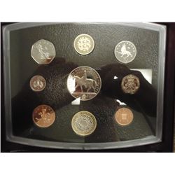 2002 UNITED KINGDOM PROOF COLLECTION 1 PENNY-5 POUNDS, ORIGINAL ROYAL MINT PACKAGING