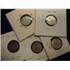 Image 2 : 1901,1912,1913,18 & 1919 CANADA SILVER 5 CENTS