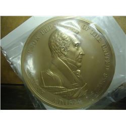 US MINT LIST MEDAL #107 3" BRONZE ANDREW JACKSON PEACE AND FRIENDSHIP, SEALED ORIGINAL US MINT PACKA