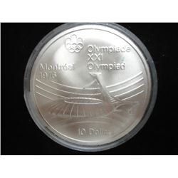 1976 CANADA OLYMPIC SILVER $10 1.4453 OZ. ASW