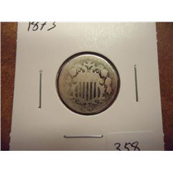 1873 SHIELD NICKEL