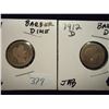 Image 1 : 1911-D & 1912-D BARBER DIMES