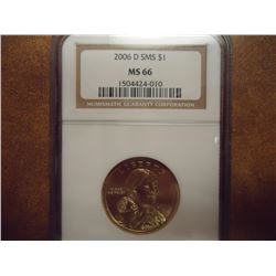 2006-D SMS SACAGAWEA DOLLAR NGC MS66