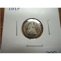 1845 SEATED LIBERTY HALF DIME