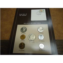 COIN SETS OF ALL NATIONS "CAPE VERDE" 7 COINS ON BROWN CARD