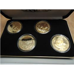 GRAND CASINO 4 COIN COLLECTORS SET 1997/1998 WILDLIFE SERIES IN CASE