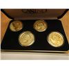 Image 2 : GRAND CASINO 4 COIN COLLECTORS SET 1997/1998 WILDLIFE SERIES IN CASE