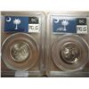 Image 2 : 2000-P & D SOUTH CAROLINA QUARTERS PCGS MS67'S