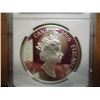 Image 2 : 2005 CANADA SILVER $15 LUNAR COIN "ROOSTER" NGC PF68 ULTRA CAMEO, WITH GOLD PLATED INLAY