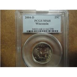 2004-D WISCONSIN QUARTER PCGS MS68