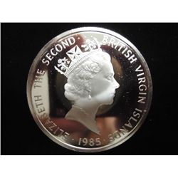 1985 BRITISH VIRGIN ISLANDS PROOF SILVER $20