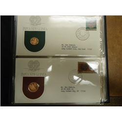 1975 PAPUA NEW GUINEA 8 COIN & STAMP SET ALL COINS ARE PROOF, 1, 2, 5, 10 & 20 TOEA AND 1, 5 & 10 KI