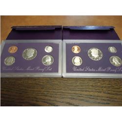1989 & 1990 US PROOF SETS (WITH BOXES)