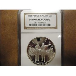 2004-P LEWIS & CLARK SILVER DOLLAR NGC PF69 ULTRA CAMEO