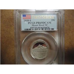 2010-S MT. HOOD N.F. QUARTER PCGS PR69 DCAM 1ST STRIKE