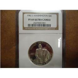 1982-S WASHINGTON COMMEM. SILVER HALF NGC PF69 ULTRA CAMEO