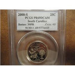 2000-S SOUTH CAROLINA QUARTER PCGS PR69 DCAM