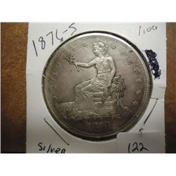 1876-S US TRADE DOLLAR AU 2015 REDBOOK RETAIL IS $300.00