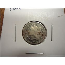 1869 THREE CENT PIECE (NICKEL)