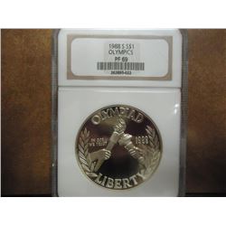 1988-S OLYMPICS SILVER DOLLAR NGC MS69