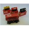 Image 1 : THREE BOXED HORNBY DUBLO TANK WAGONS, 'Mobil', 'Esso' and 'Shell' and a Horse box, (red striped b...