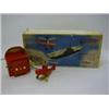 Image 1 : A BOXED NULLI-SECONDUS REMOTE CONTROL HELICOPTER, 1950's, red tinplate construction, with operati...