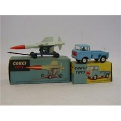 A BOXED CORGI TOYS 'THUNDERBIRD' GUIDED MISSILE, No.350 and a boxed Forward Control Jeep, No.409 ...