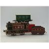 Image 1 : A HORNBY O GAUGE 0-4-0 LOCOMOTIVE AND TENDER, No.2115, LMS clockwork, a boxed No.1 Milk Traffic V...