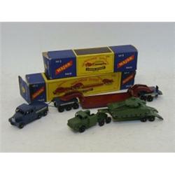 A BOXED MATCHBOX 'PICKFORDS' 200 TON TRANSPORTER, No.6 and a boxed Tank Transporter and Tank No.3...