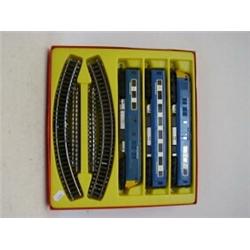 A BOXED TRI-ANG HORNBY 'BLUE PULLMAN' TRAIN SET, boxed Track Pack R.429, a boxed Hornby Dublo lev...