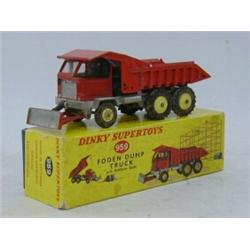 A BOXED DINKY SUPERTOYS FODEN DUMP TRUCK, No.959, red livery, silver chassis  40-60...
