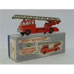 A BOXED DINKY SUPERTOYS TURNTABLE FIRE ESCAPE, No.956, red livery, window glazing 30-40...