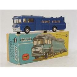 A BOXED CORGI MAJOR TOYS RACING CAR TRANSPORTER, No.1126, metallic blue livery, yellow decals, (n...