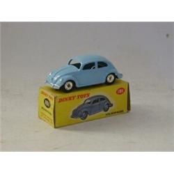 A BOXED DINKY TOYS VOLKSWAGEN, No.181, light blue livery, spun aluminum hubs  20-30...