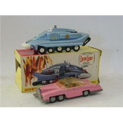 AN UNBOXED DINKY TOYS LADY PENELOPE'S FAB 1, pink livery, tinted sliding roof, Lady Penelope figu...