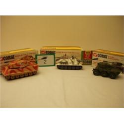 Seven boxed diecast Corgi military models…