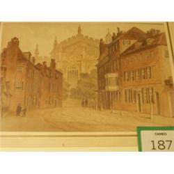 19c Oxbridge watercolour, unsigned…
