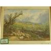 Image 1 : Framed 19c watercolour of country scene…