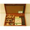 Image 1 : Early 20c compendium of games in mahogany box…