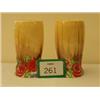 Image 1 : Pair of Clarice Cliff 'My Garden' vases from the Bizarre range, 6" high, one with hairline…