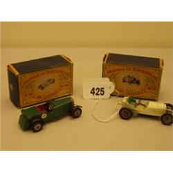 Two boxed Matchbox diecast Models of Yesteryear No 5 Bentley and No 10 Mercedes…