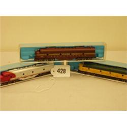 Eight Atlas 'N' gauge locomotives…