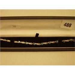 9ct gold blue topaz and diamond bracelet…
